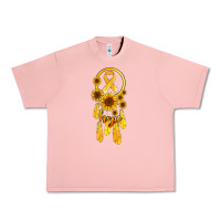 Salmon childhood cancer awareness dreamcatcher Urban Heavy Tee - Jasminsmagicworld