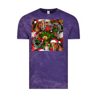 Cloud Purple christmas horse leopard Vintage Tee - FaDigitalArtStudio
