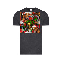 Vintage Black christmas horse leopard Vintage Tee - FaDigitalArtStudio