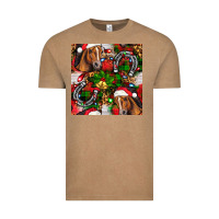 Vintage Coffee christmas horse leopard Vintage Tee - FaDigitalArtStudio