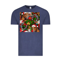 Vintage Denim christmas horse leopard Vintage Tee - FaDigitalArtStudio