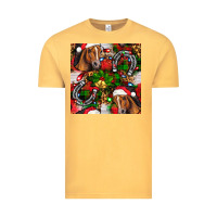 Vintage Mustard christmas horse leopard Vintage Tee - FaDigitalArtStudio