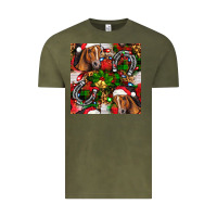 Vintage Olive christmas horse leopard Vintage Tee - FaDigitalArtStudio