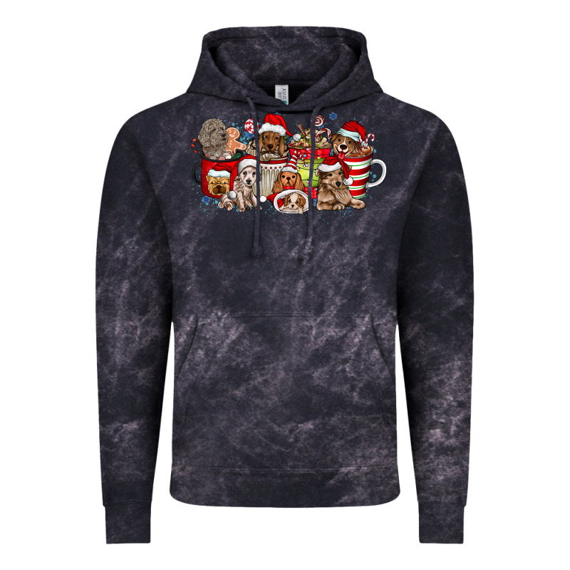 Christmas Dog Coffee Vintage Hoodie by CowhideDigitalArt | Teevron