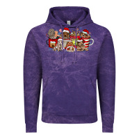 Cloud Purple Christmas Dog Coffee Vintage Hoodie - CowhideDigitalArt