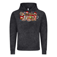 Vintage Black Christmas Dog Coffee Vintage Hoodie - CowhideDigitalArt