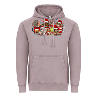 Vintage Zinc Christmas Dog Coffee Vintage Hoodie - CowhideDigitalArt