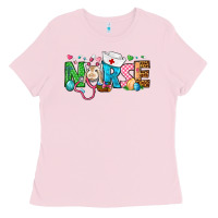 Bubblegum Pink Easter Nurse Ladies Tee - BundleAndBundleShop