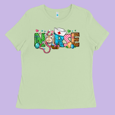Easter Nurse Ladies Tee Designed By Bundleandbundleshop