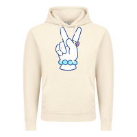Vintage Artic girl peace sign Vintage Hoodie - linhVisuals
