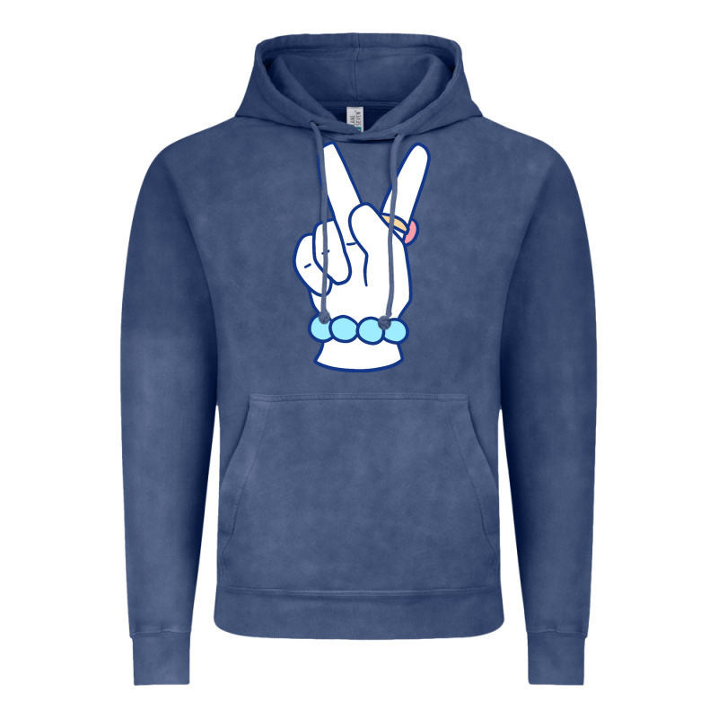 Girl Peace Sign Vintage Hoodie by linhVisuals | Teevron