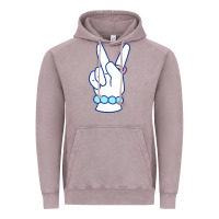 Vintage Zinc girl peace sign Vintage Hoodie - linhVisuals