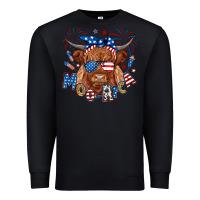 Black moo rica highland cow Premium Sweatshirt - RanaPortraitStore