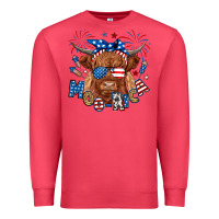 Cardinal moo rica highland cow Premium Sweatshirt - RanaPortraitStore