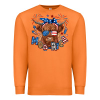 Carrot moo rica highland cow Premium Sweatshirt - RanaPortraitStore