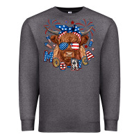 Charcoal Heather moo rica highland cow Premium Sweatshirt - RanaPortraitStore