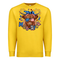 Lemon moo rica highland cow Premium Sweatshirt - RanaPortraitStore