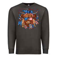 Smoke moo rica highland cow Premium Sweatshirt - RanaPortraitStore