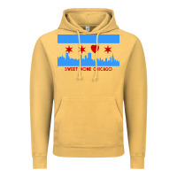 Vintage Mustard sweet home chicago Vintage Hoodie - linhVisuals