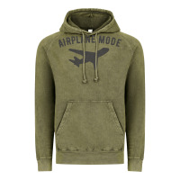 Vintage Olive airplane mode funny traveling design with flying plane Vintage Hoodie - linhVisuals