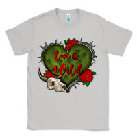 Moon Dust love is wild with bullskull olivia Classic Tee - OliviaCreatesArt