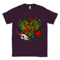 Plum love is wild with bullskull olivia Classic Tee - OliviaCreatesArt