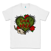 White love is wild with bullskull olivia Classic Tee - OliviaCreatesArt