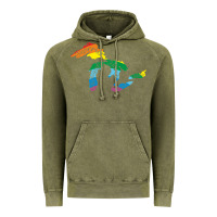 Vintage Olive all michigan great lakes rainbow colors Vintage Hoodie - linhVisuals
