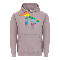 All Michigan Great Lakes Rainbow Colors Vintage Hoodie | Teevron