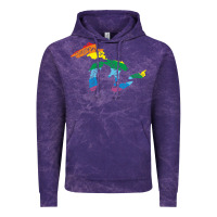 Cloud Purple all michigan great lakes rainbow colors Vintage Hoodie - linhVisuals