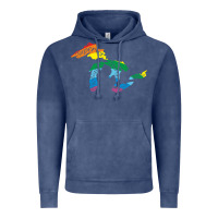 Vintage Denim all michigan great lakes rainbow colors Vintage Hoodie - linhVisuals