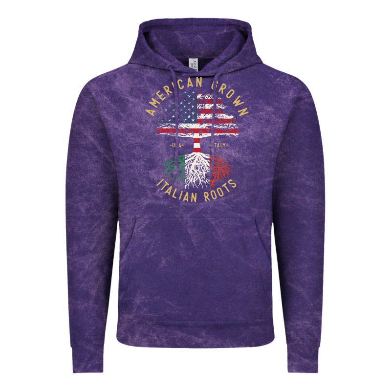 American Grown Italian Roots Italy Flag Vintage Tree Vintage Hoodie by linhVisuals | Teevron