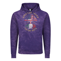 American Grown Italian Roots Italy Flag Vintage Tree Vintage Hoodie | Teevron