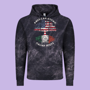 American Grown Italian Roots Usa Italy Flag Tree Vintage Hoodie Designed By Linhvisuals
