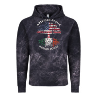 Cloud Black american grown italian roots usa italy flag tree Vintage Hoodie - linhVisuals