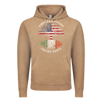 Vintage Coffee american grown italian roots usa italy flag tree Vintage Hoodie - linhVisuals