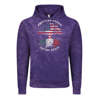 Cloud Purple american grown italian roots usa italy flag tree Vintage Hoodie - linhVisuals