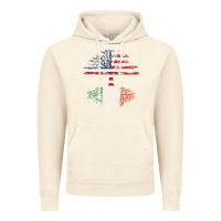 Vintage Artic american grown italian roots usa italy flag tree Vintage Hoodie - linhVisuals