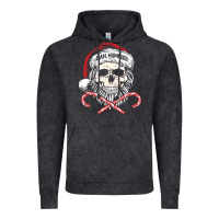 Vintage Black bah humbug skull santa hat christmas funny quote Vintage Hoodie - linhVisuals