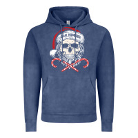 Vintage Denim bah humbug skull santa hat christmas funny quote Vintage Hoodie - linhVisuals
