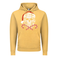Vintage Mustard bah humbug skull santa hat christmas funny quote Vintage Hoodie - linhVisuals