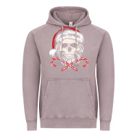 Vintage Zinc bah humbug skull santa hat christmas funny quote Vintage Hoodie - linhVisuals