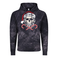 Cloud Black bah humbug skull santa hat christmas funny quote Vintage Hoodie - linhVisuals