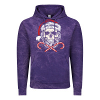 Cloud Purple bah humbug skull santa hat christmas funny quote Vintage Hoodie - linhVisuals