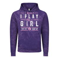 Cloud Purple basketball gifts for girls i know i play like a girl try to keep up in Vintage Hoodie - linhVisuals