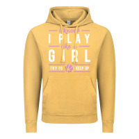 Vintage Mustard basketball gifts for girls i know i play like a girl try to keep up in Vintage Hoodie - linhVisuals