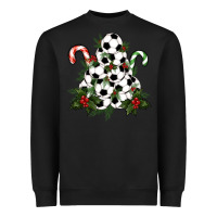 Black Lightning Soccer Christmas Tree Heavyweight Sweatshirt - RanaPortraitStore