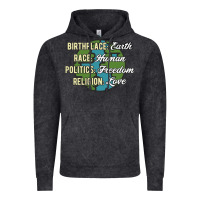 Vintage Black birthplace earth race human politics freedom religion love equality al Vintage Hoodie - linhVisuals