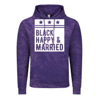Black Happy & Married Funny Wedding Gifts Vintage Hoodie | Teevron