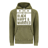 Vintage Olive black happy & married funny wedding gifts Vintage Hoodie - linhVisuals